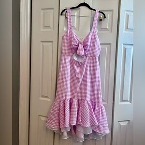 BCBGeneration Gingham Dress with White Lining